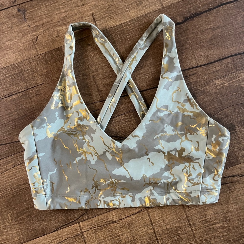 Carbon38 gold Camouflage bra